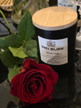 Load image into Gallery viewer, Velvet Fur (Damson Plum, Rose, Patchouli & Amber Noir hand-poured soy candle, ZenBlissEssence
