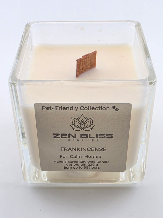 Frankincense Soy Candle – Dog-Friendly Home Fragrance – Organic Essential Oil – Hand Poured Luxury Candle, ZenBlissEssence  UK