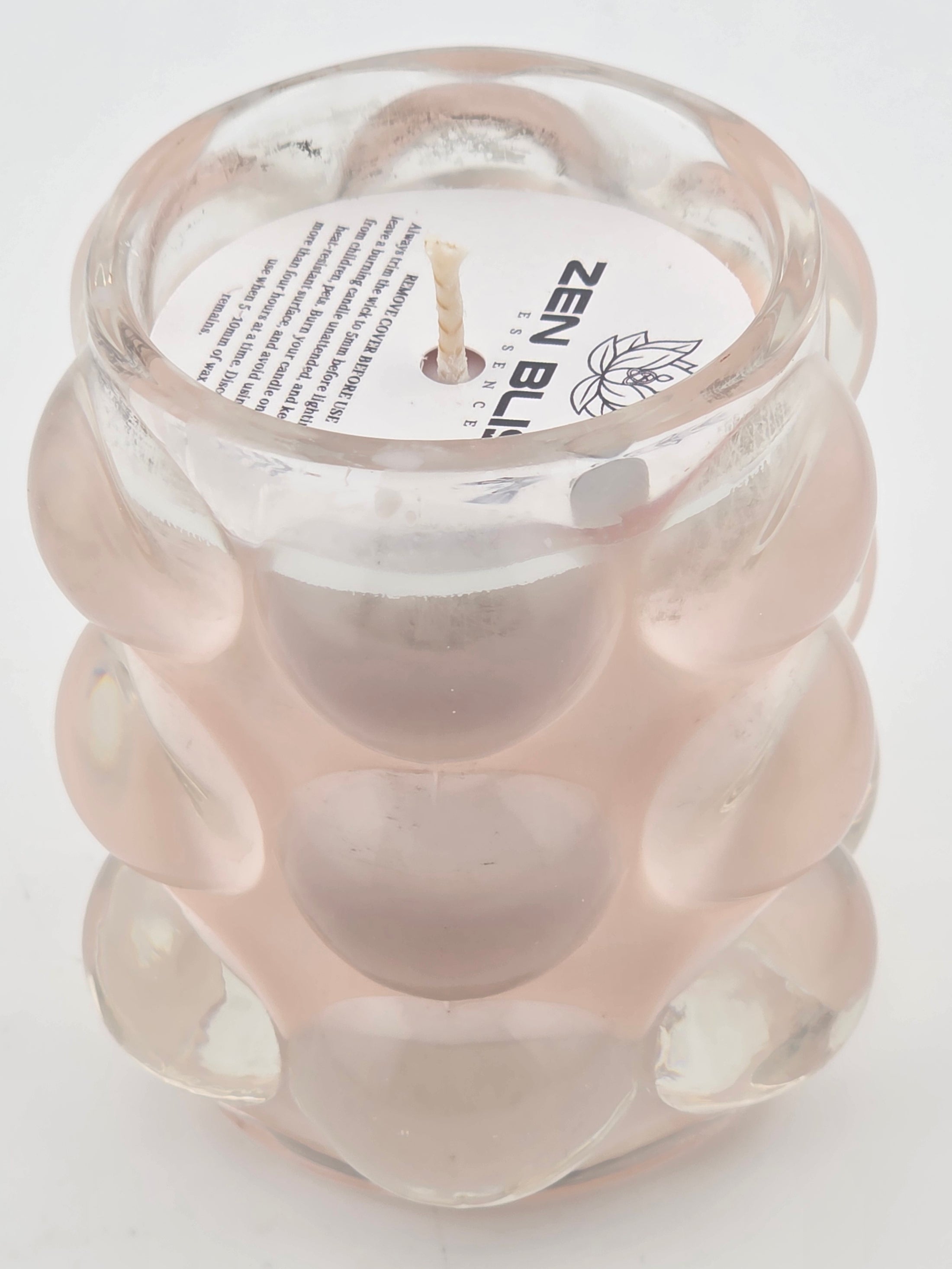 English Garden (Pink Pepper, Rose & English Rose) luxury soy candle, Zenblissessence UK