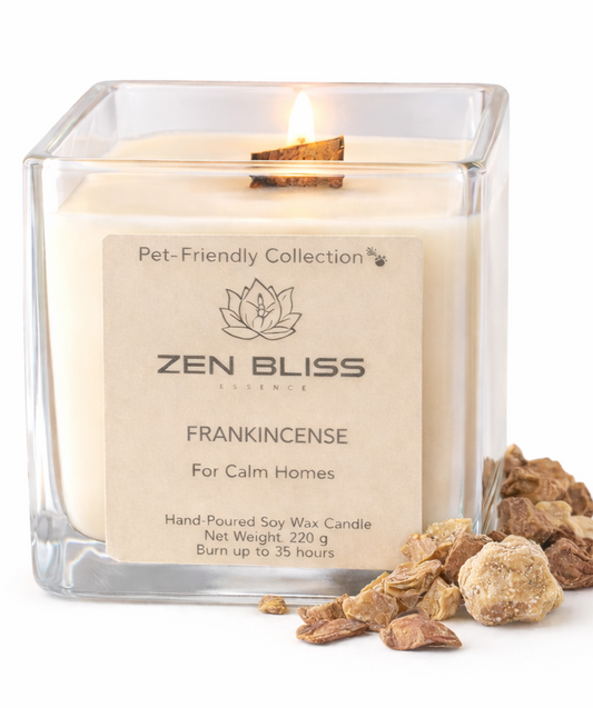 🐾 FRANKINCENSE — Pet-Friendly Homes' Organic  Luxury Candle, ZenBlissEssence  UK