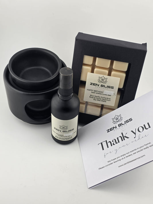 Blush Botanica | Rose, honey & geranium soy wax and room mist spray gift set